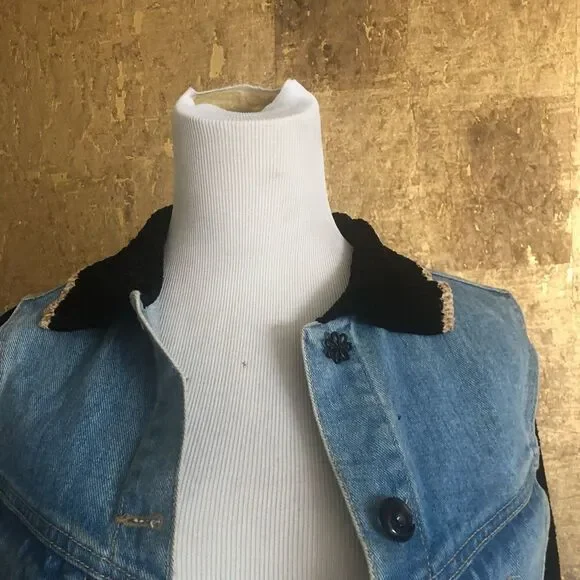 Romeo Romeo denim jean knit jacket S - Picture 3 of 10